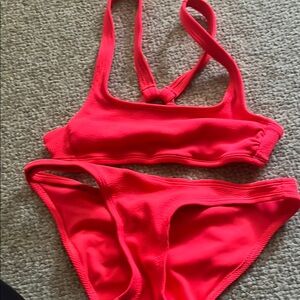 Vibrant Red Bikini Set